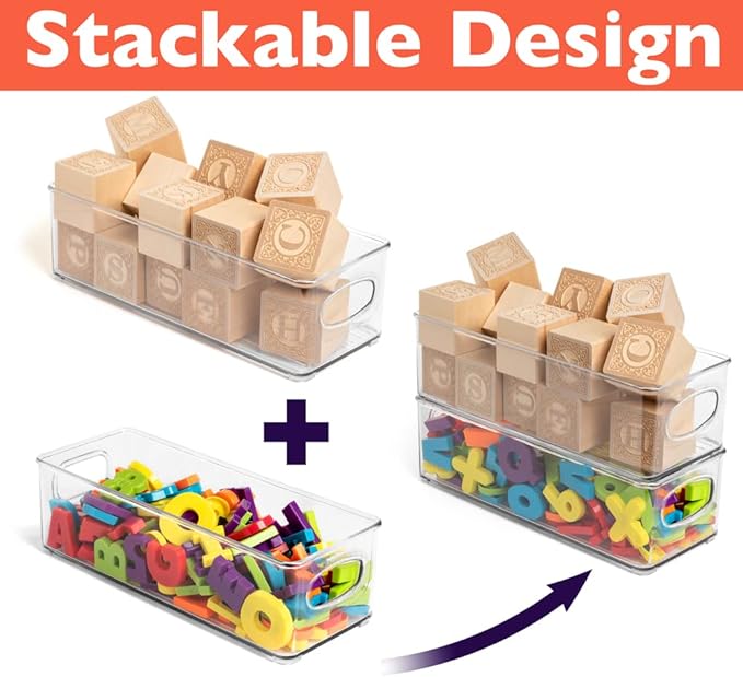 CLEARSPACE Plastic Pantry Organization and Food Storage Bin – Great Kitchen Fridge Organizer Bins, 2 Pack - Image 4