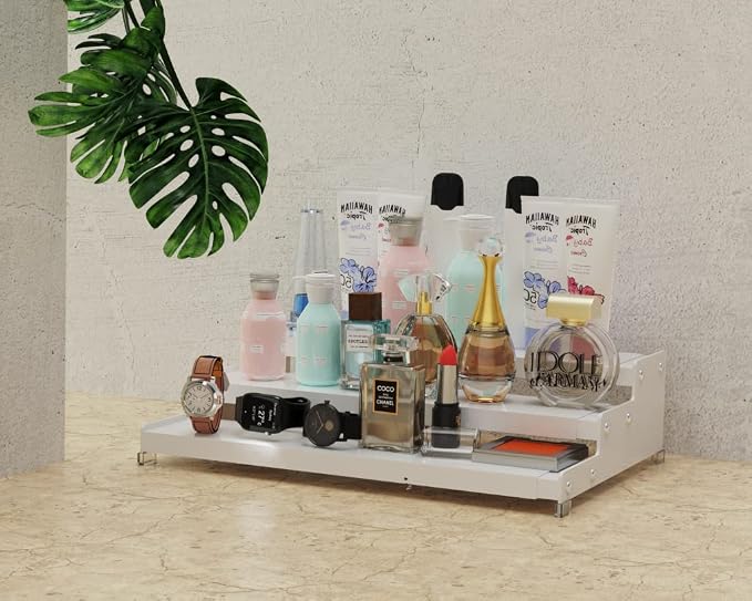 Jojocross Spice Rack Organizer for Cabinet, 3 Tier Expandable Spices Storage, Great for Kitchen Cabinets, Cupboard,Pantry and Countertop More 2 Packs/White - Image 4