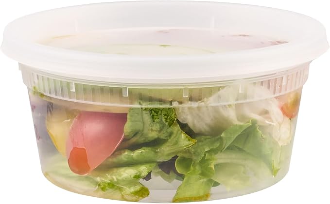 Restaurantware-Asporto 12 Ounce To Go Boxes, 25 Microwavable Round Soup Containers - Clear Plastic Lids Included, Do Not Contain BPA, Clear Plastic Soup Containers, Disposable - Image 8