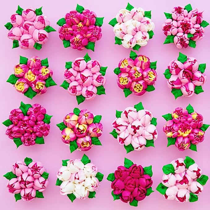 Stainless Steel Small Russian Tulip Flower Icing Tips Kit, 8 Pcs Set | Stainless Steel Icing Tips, Seamless Welding,Box Package - Image 7