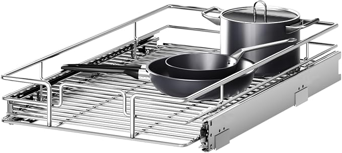 Pull Out Cabinet Organizer 10½" W x 21½" D, Heavy Duty Cabinet Pull Out Shelves, Slide Out Drawers Organization for Kitchen Cabinets Bathroom by Unknown