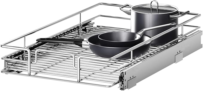 Pull Out Cabinet Organizer 13½" W x 18" D, Heavy Duty Cabinet Pull Out Shelves, Slide Out Drawers Organization for Kitchen Cabinets Bathroom by Unknown