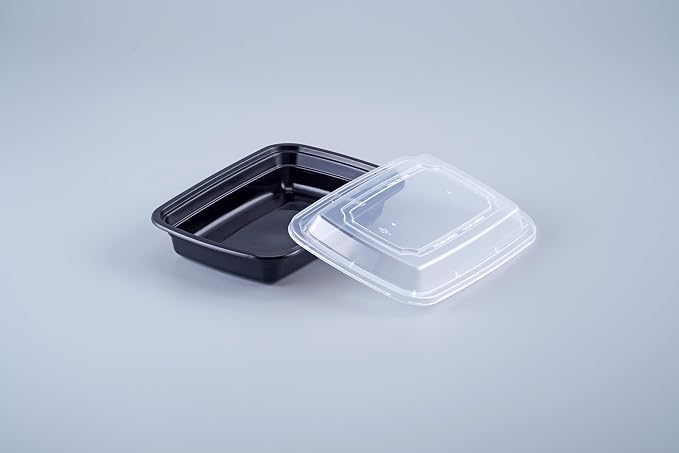 X PACK 16 oz Reusable Meal Prep Containers [150 Pack], Black Microwave Safe Food Storage Containers with Lids, Take Out Container, Bento Lunch Box To Go, BPA Free - Dishwasher & Freezer Safe - Image 2
