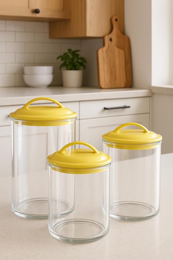 Reston Lloyd Food Storage Containers, BPA Free Airtight Canisters for Cereal, Pasta, Sugar, Coffee, Flour, Cookies, Loose Tea, for Kitchen Organization, Set of 3, Pink (Pack of 4) - Image 4