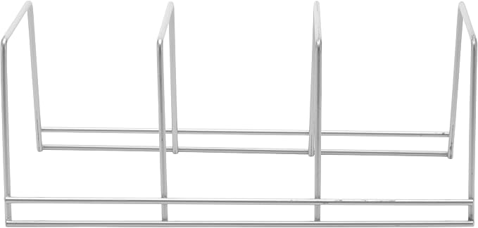 YBM Home Wire Dish Storage Rack for Plates, Cutting Boards, Bakeware, Pots and Pans, Serving Trays, Lids, and Other Cookware, 3 Section Plate Holder for Cabinets and Cupboards, 40-Pack, White 2552 - Image 3