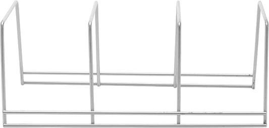 YBM Home Wire Dish Storage Rack for Plates, Cutting Boards, Bakeware, Pots and Pans, Serving Trays, Lids, and Other Cookware, 3 Section Plate Holder for Cabinets and Cupboards, 40-Pack, White 2552 by YBMHome