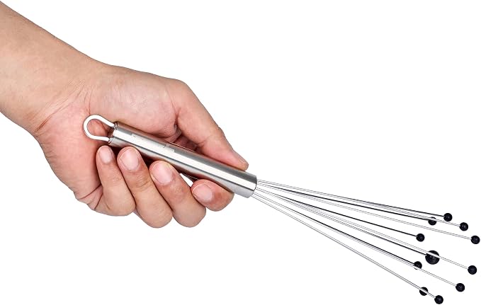 Restaurantware 10.5 in Stainless Steel Ball Whisk with Silicone Tips - 6 Pack - German Standard Sauce & Gravy Whisk, Non-Scratch, Dishwasher Safe - Non-Stick Safe Silicone Ball Whisk for Baking - Image 11