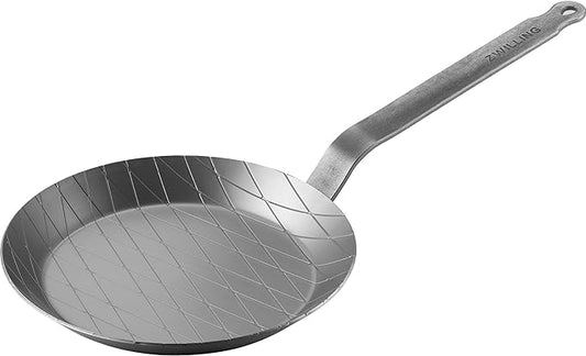 ZWILLING Forged 9.5-Inch Carbon Steel Frying Pan, PFAS-Free Pre-Seasoned Frying Pan, Induction Compatible Skillet, Oven Safe Carbon Steel Cookware by Zwilling