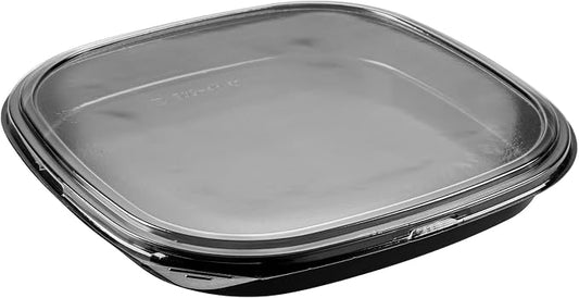 Restaurantware Plastic Sushi Trays 50 Pack of 13.5 x 13.5 x 1.77 Inch With Clear Lids Leak-Resistant Sushi Take Out Boxes Stackable Containers For Grab-And-Go by Restaurantware