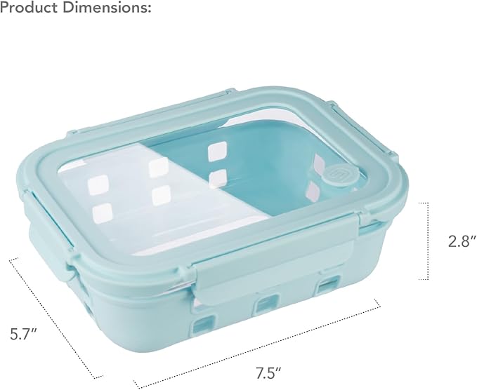 Glass Meal Prep Containers 5 Pack, 4.4 Cup Airtight Leakproof Lids, Borosilicate Glass Food Storage Containers, Microwave Oven Freezer Safe, BPA Free Lunch Containers - Image 9