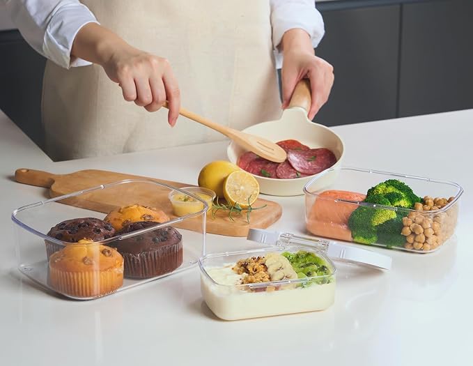 Felli Duo Loc Tritan Meal Prep Containers Microwave Safe BPA FREE, Leak Proof Lunchable Container for Leftovers Kitchen Fridge Freezer, Reusable Plastic On the Go Lunch Travel Box (Beginner 3pk) - Image 2