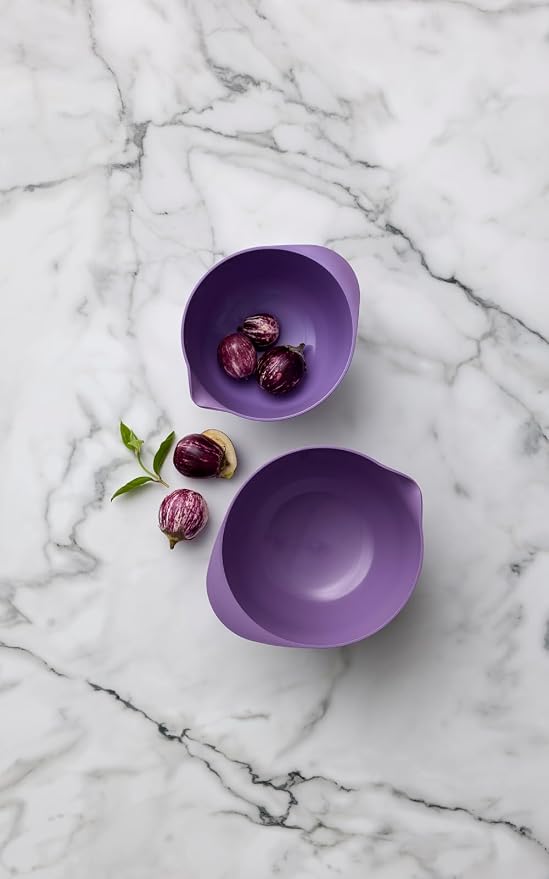 Rosti Margrethe Mixing Bowl Set, Set of 4 Mixing Bowls, 2 Mixing Bowls and 2 Lids, Recyclable Plastic, 1.5 Litre and 3 Litre, Lavender - Image 5