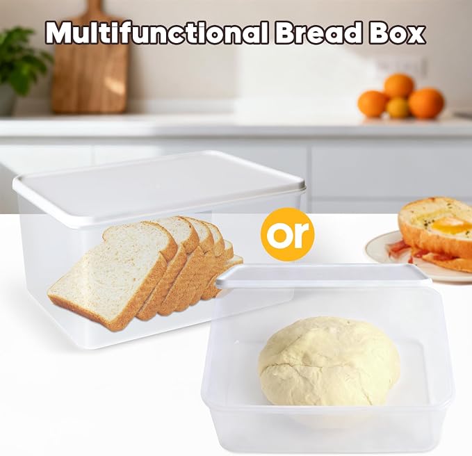 6 In 1 Homemade Bread Slicer With Bread Box For Homemade Bread，Adjustable 304 Stainless Steel Guide With Crumb Tray 2 Loaf Pan With Lid Mason Jars Basting Pastry Brush And Scraper Bread Loaf Slicer - Image 4