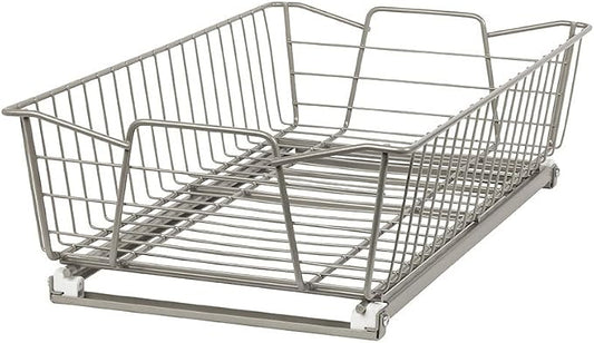 ClosetMaid 11 in. Pull Out Cabinet Organizer, Heavy Duty, Slide Out Pantry Shelves Drawers for Kitchen, Bathroom, Nickel by Unknown