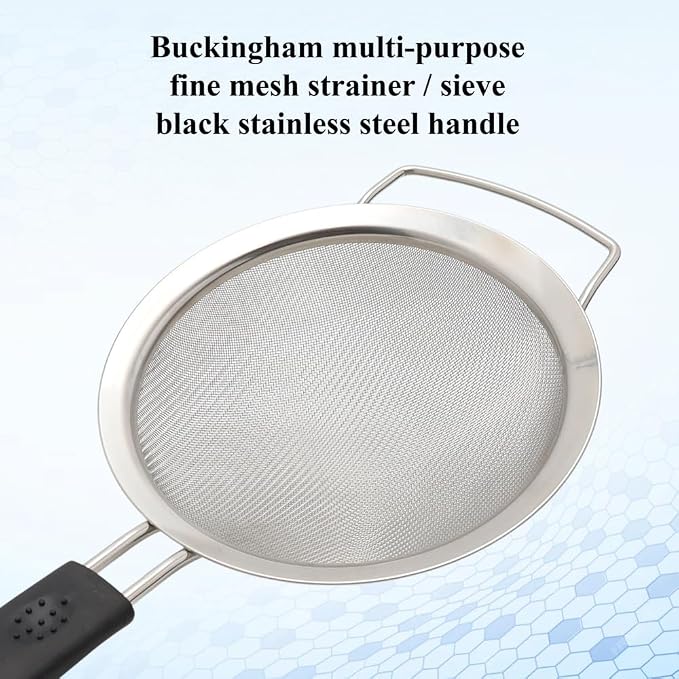 Buckingham Stainless Steel Fine Mesh Sieve Strainer Set (16cm) - Image 6