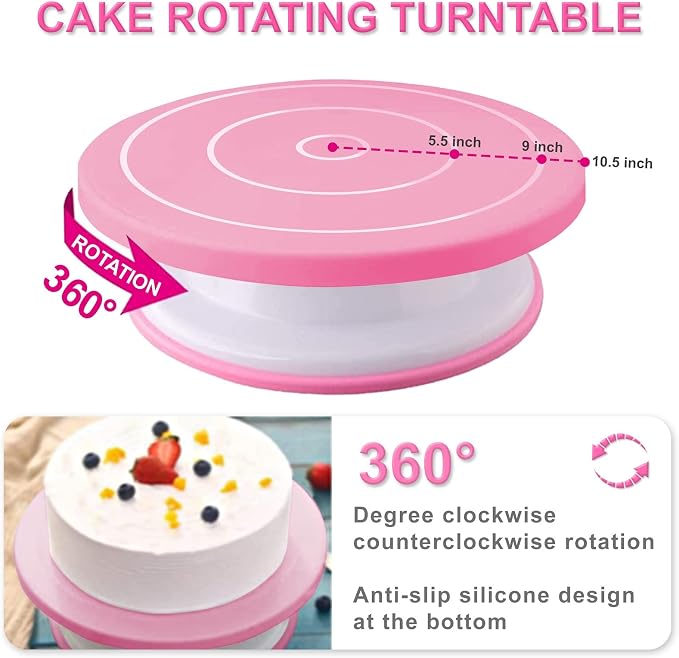 Cake Decorating Kit,Piping Bags and Tips Set,Cake Decorating Supplies,Frosting Piping Kit,Cake Baking Supplies for Beginners (255PCS) - Image 3