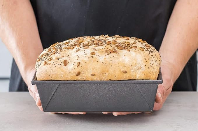MasterClass KCMCHB20 2 lb Loaf Tin with PFOA Non Stick, Robust 1 mm Carbon Steel, 21 x 11 cm Bread Pan, Grey - Image 4