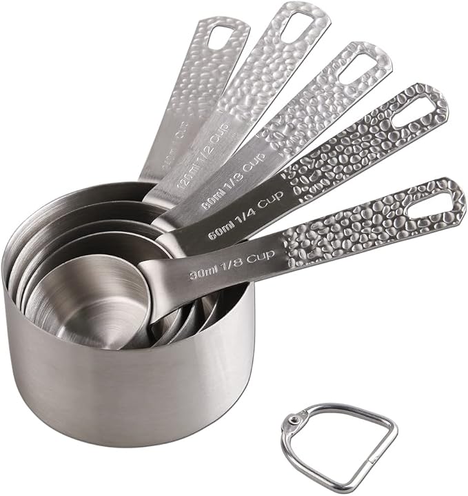 Measuring Cups and Spoons Set, 18/8 Stainless Steel Measuring Cups and Spoons Set for Baking & Kitchen, Metric & US Metal Measure Cup and Spoon for Dry & Liquid - Image 8