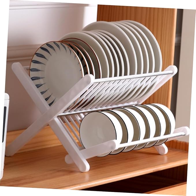 1set Folding Dish Drying Rack Drainboard Space-Saving Kitchen Organizer for Plates Bowls and Utensils Compact Design for Easy Storage Home and Restaurant - Image 7