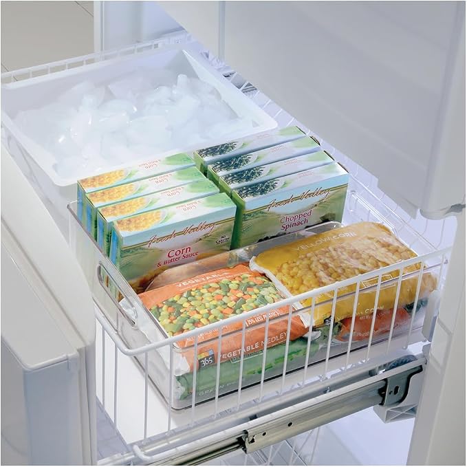 iDesign Divided Pantry Bin with Handle, Clear | For Pantry, For Refrigerator, For Freezer - Image 8