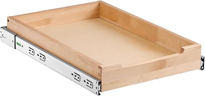 VEVOR Pull Out Cabinet Organizer, 14"W x 21"D Cabinet Drawer, Soft Close Slide out Shelf, Heavy-Duty Sliding Wood Drawer, Bottom Mount Size（14.5"W x 23"D）and Side Mount Size（15"W x 23"D） - Image 9