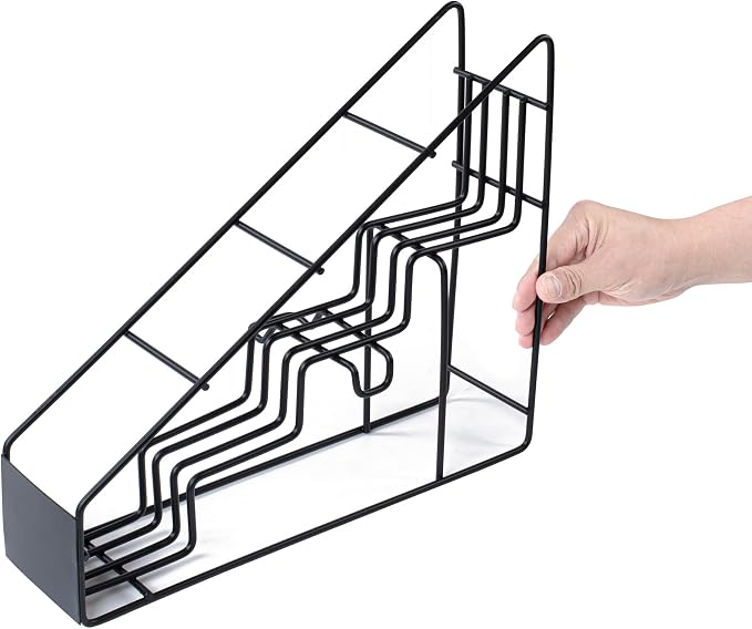 Restaurantware Restpresso 14 x 4 x 12 Inch Coffee Syrup Rack 1 4-Tier Syrup Holder - Wire Design Compact Black Iron Syrup Stand For Retail Displays Coffee Or Liquors - Image 7