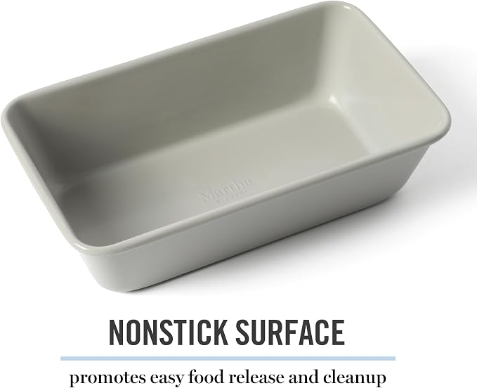 Martha Stewart Gallen 9 Inch Nonstick Carbon Steel Loaf Pan - Cool Grey (Pack of 6) - Image 3