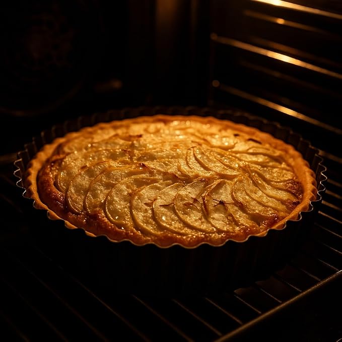 7.87 Inch Deep Dish Pie Pan with Removable Bottom - Fluted Carbon Steel Tart Pan for Quiche Lorraine & Pies - Crispy Crust Baking Dish for Home Bakers - Image 5