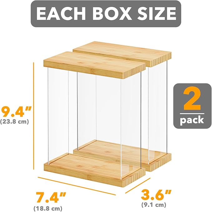 SpaceAid Bamboo Food Storage Container - Airtight Cereal Containers with Lids, Kitchen Cereal Canisters Pantry Organizers and Storage for Rice, Flour, Coffee, Snack, Small 2 Pack - Image 2