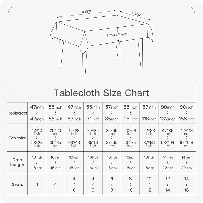 BALCONY & FALCON Rectangle Table Cloth Waterproof Brown 63"x47" | Rectangular Washable Wrinkle Resistant Table Cloth Linen Fabric Tablecloths for Dining Party Kitchen Wedding and Outdoor Use - Image 6