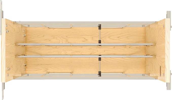 Rev-A-Shelf Pullout Bakeware Organizer w/Soft-Close, Min Opening 5.5" Wide | Wooden Storage Organization w/ Ball Bearing Slides, Full Height Base Kitchen Cabinets, Foil Wrap/Tray Divider, 447-BCBBSC-5C - Image 4