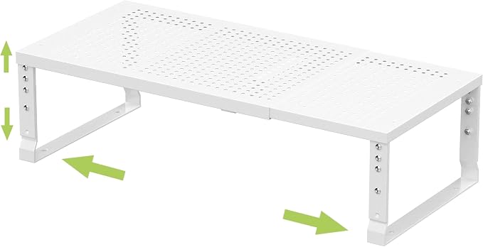 Jojocross Expandable Adjustable Stackable Kitchen Organizer, Spice Rack,Metal Pantry Storage Shelves Racks,Counter Shelf for Cabinets, Countertop, Cupboard (1 Pack/Large/White) by JOJOCROSSHIGHQUALITYLIFE