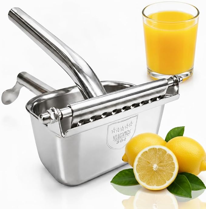Large Lemon Squeezer, 304 Stainless Steel Citrus Juicer, Heavy duty Manual Juicer For Citrus, Orange, lemon and Other Fruit by KYACHITOSdesignforHouseware