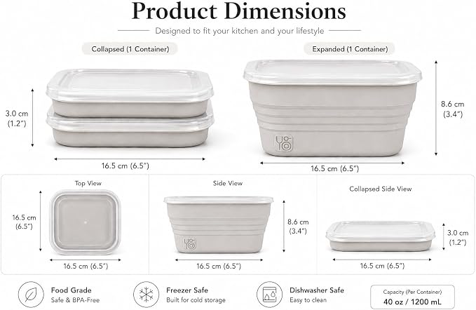Pizza Dough Proofing Box Set of 3, Collapsible Dough Bowl Containers with Airtight Lids, Bread Proofing Box for Sourdough and Artisan Loaves, Stackable Bread Proofer for Home Bakers - Image 3