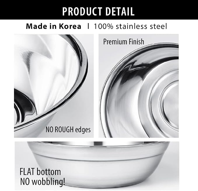 Oversized All-Purpose Stainless Steel Bowl for Home & Commercial, 16 Qt, 15 L, Made in Korea, Premium Stainless Steel, No Dulling & Rusting, For Prepping, Baking, Mixing, Marinating & Brining Kimchi - Image 5