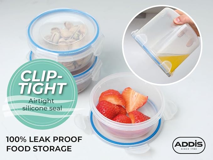 Addis Clip Tight Super Large Food Storage Container 9 Litre Tall Rectangle Airtight Silicone Seal Containers Bpa Free Easy Locking Lid Clips, Clear Transparent - Image 3