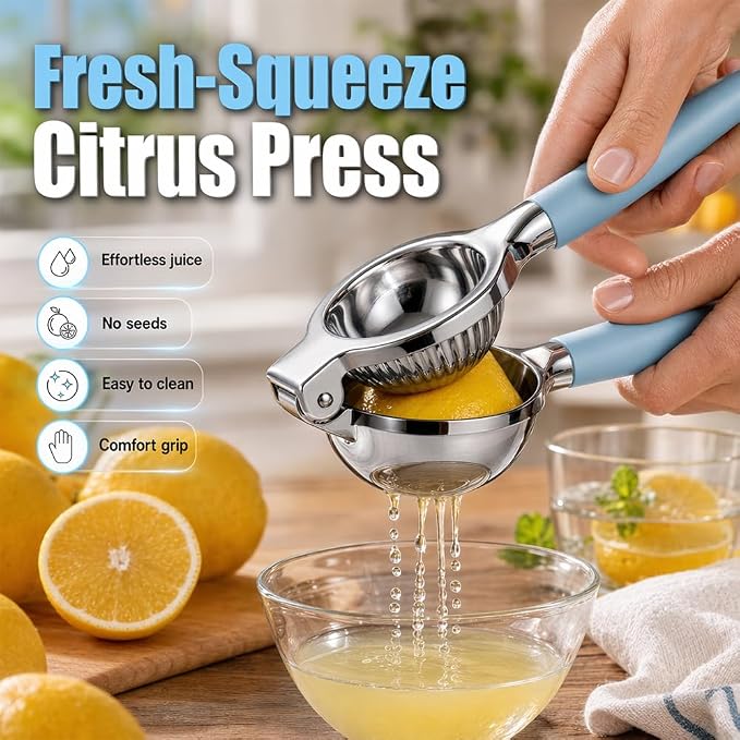 Heavy-Duty Stainless Steel Lemon Squeezer, Effortless Citrus Juicing with Ergonomic Handles, Ideal for Home Kitchens & Bar Use，1pcs - Image 2
