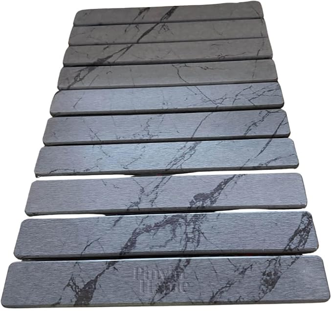 Stone Drying Mat for Kitchen Counter, Foldable Quick-Dry Diatomaceous Earth Pad for Dishes and Cups, Absorbent Countertop Mat with Microfiber Towel, Apron, and Dishwashing Gloves Deluxe Set by Unknown