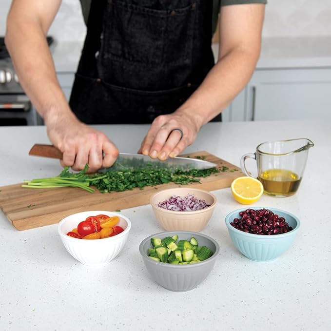 Nordic Ware Mini Prep and Serve Mixing Bowls Set, 4-Piece, Earth-Tones - Image 2