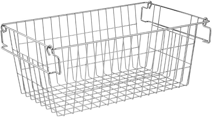 SANNO Chest Freezer Basket Stackable Baskets, Pantry Storage and Organization Chest Freezer Bins Stackable Potato and Onion Storage Bin Metal Baskets for Storage,set of 4 - Image 8
