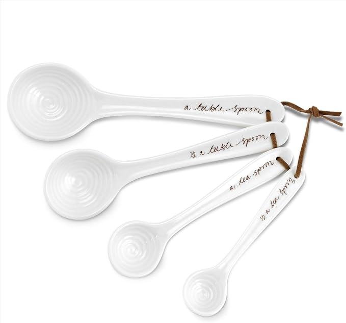 Portmeirion Sophie Conran White Measuring Spoons,Set of 4 by Portmeirion