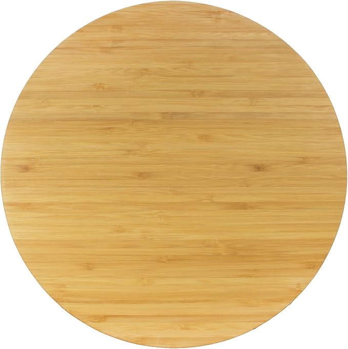 BambooMN Natural 12" Bamboo Round 5 Compartment Serving Tray/Platter, Charcuterie Board, Perfect for Snacks, Party Platter, Appetizers - 1 Tray - Image 3