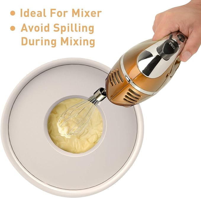 Wildone Mixing Bowls with Airtight Lids Set, 5PCS Stainless Steel Khaki Nesting Bowls for Kitchen, with Grater Attachments & Non-Slip Bottoms, Size 5, 3, 2, 1.5, 0.63 QT, Great for Mixing & Serving - Image 4