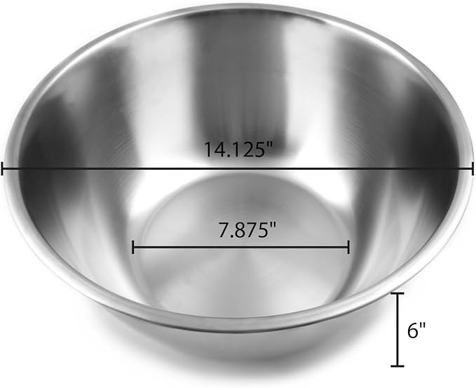 Fox Run Stainless Steel Mixing Bowl, Set of 3 Nesting Mixing Bowls | 4.25, 6.25 & 10.75 Quart Mixing Bowl Set | Double Wall Construction For Temperature Retention | Dishwasher Safe Mixing Bowls - Image 4