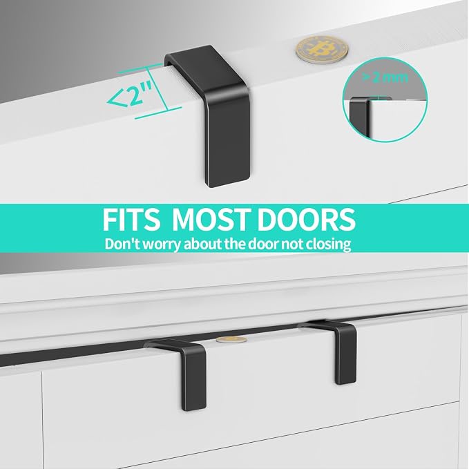 HapiRm Over Door Organizer Storage - Separable Door Organizer Hanging with 6 Metal Large Capacity Baskets for Bathroom Bedroom Kitchen Pantry Closet (Black) - Image 7