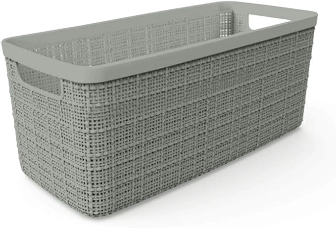 Curver Set of Decorative Plastic Organization and Storage Baskets, Set of 12 - Image 7