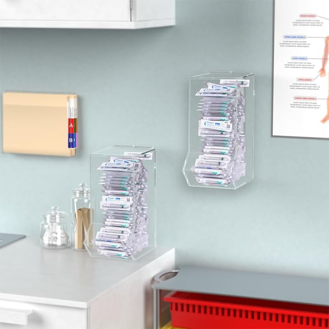 Marketing Holders Clear Dispenser Drop Bin for Retail Medical Facility 6.5" x 14.75" Wall or Counter Storage Display Acrylic Candy Container - Image 5
