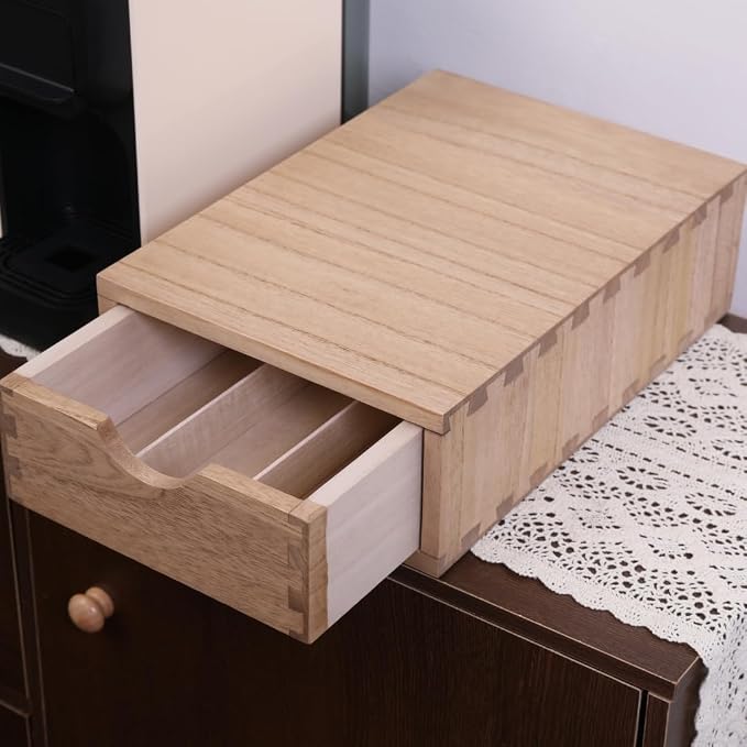 DDYURI Drawer Holder for Coffee Brew - Kitchen Machine Accessories Stand Shelf Countertop - Serve Coffee Station and Pod Capsules Storage Organizer for Home Decor Office Storage Solution CF1D1C-Light - Image 6