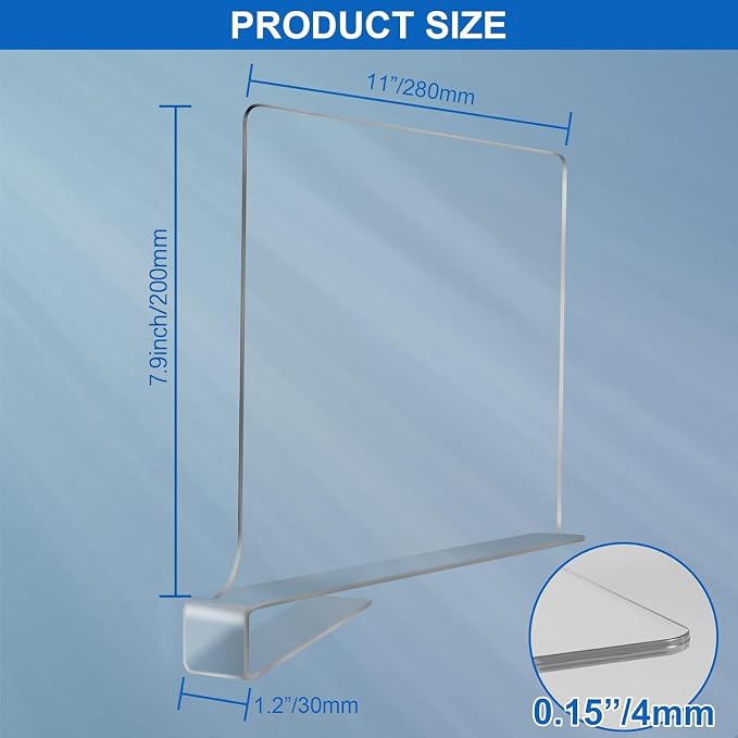 Acrylic Shelf Dividers for Closet Organization 10PCS Closet Shelf Divider Closet Dividers for Shelves Shelf Organizer for Closet Shelf Organizer for Wood Closet Separator Clear - Image 6