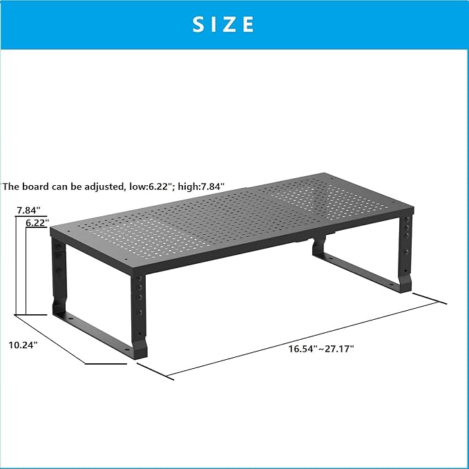 Expandable,Adjustable & Stackable Spice Rack, Cabinet Kitchen Countertop Shelf Organizer,Metal Pantry Storage Shelves - Space-Saving Storage Solution(1Pack/Black/Large) - Image 3